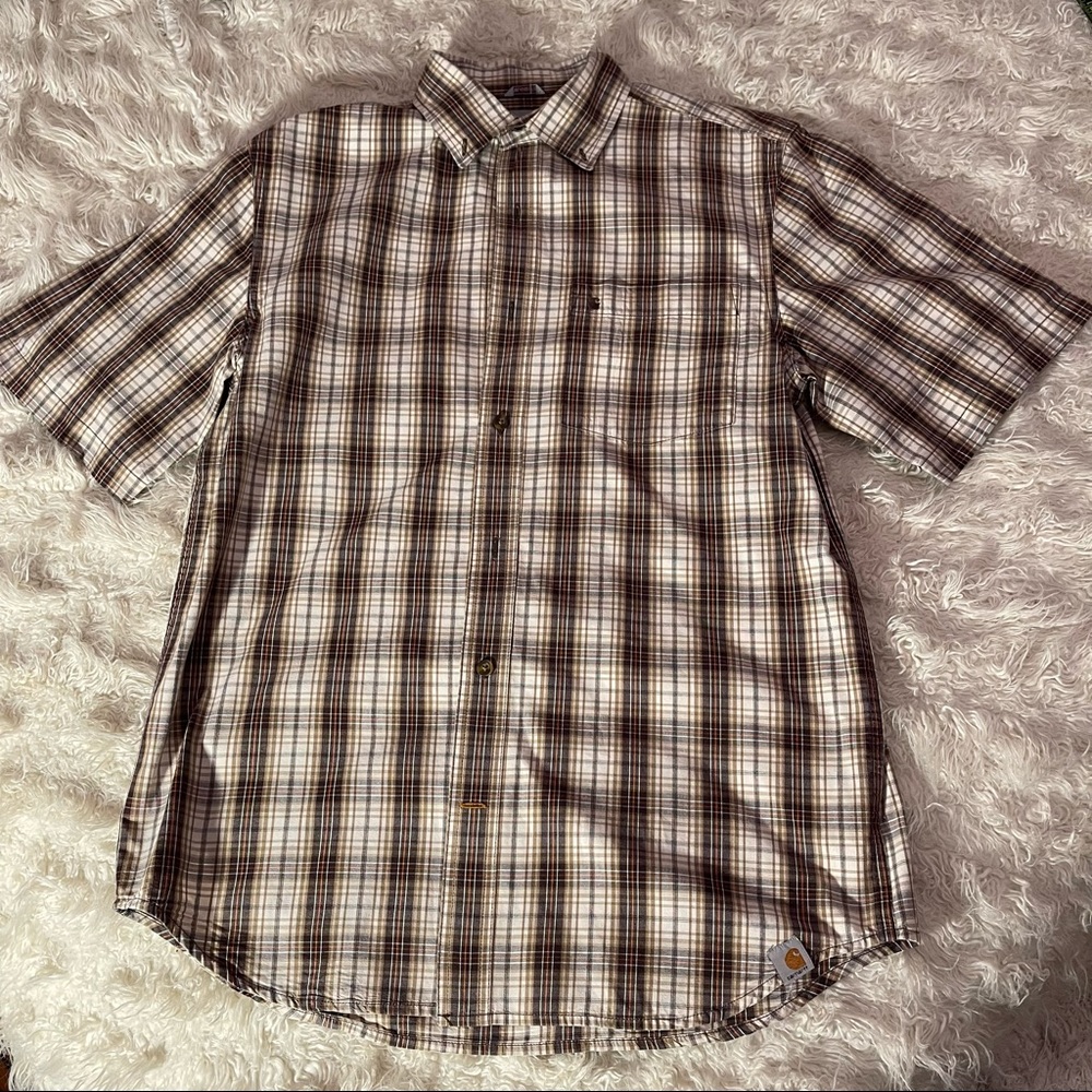 ✨17xHOST PICK✨Carhartt Plaid Button-Up